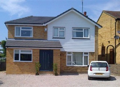 House clad in upvc.