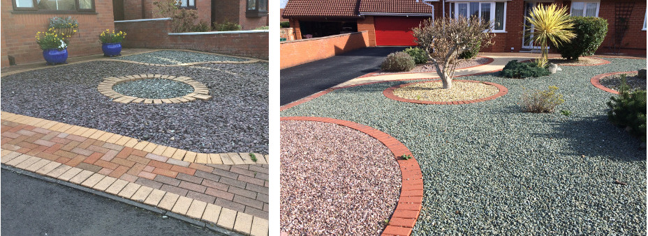 Decorative aggregate for maintenance free garden.