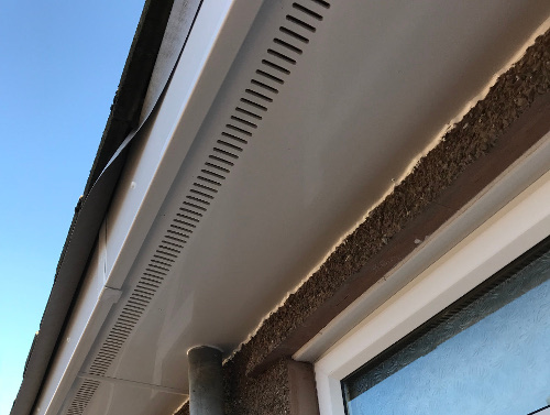 Ventilated soffit.