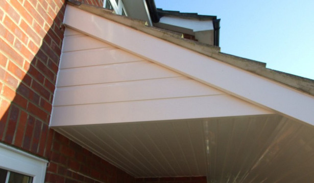 Soffit and cladding in PVCu.